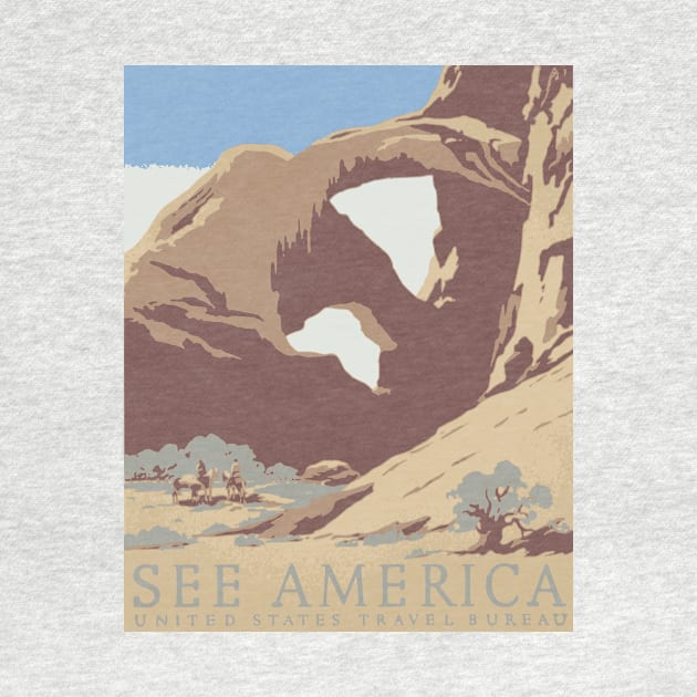 See America Vintage Poster (Arches) by JSnipe